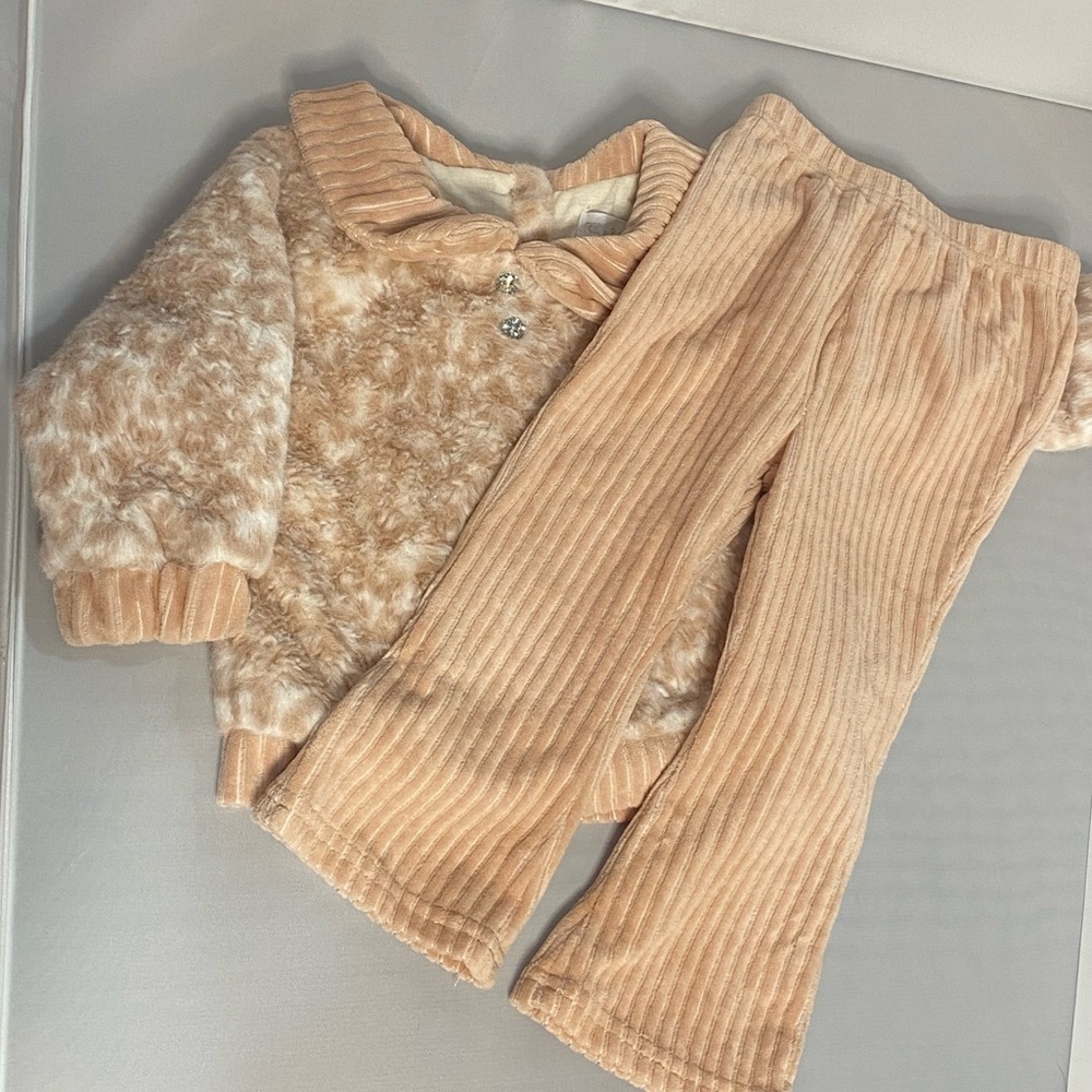 Rachel Zoe Tan and Cream Kids Matching Set